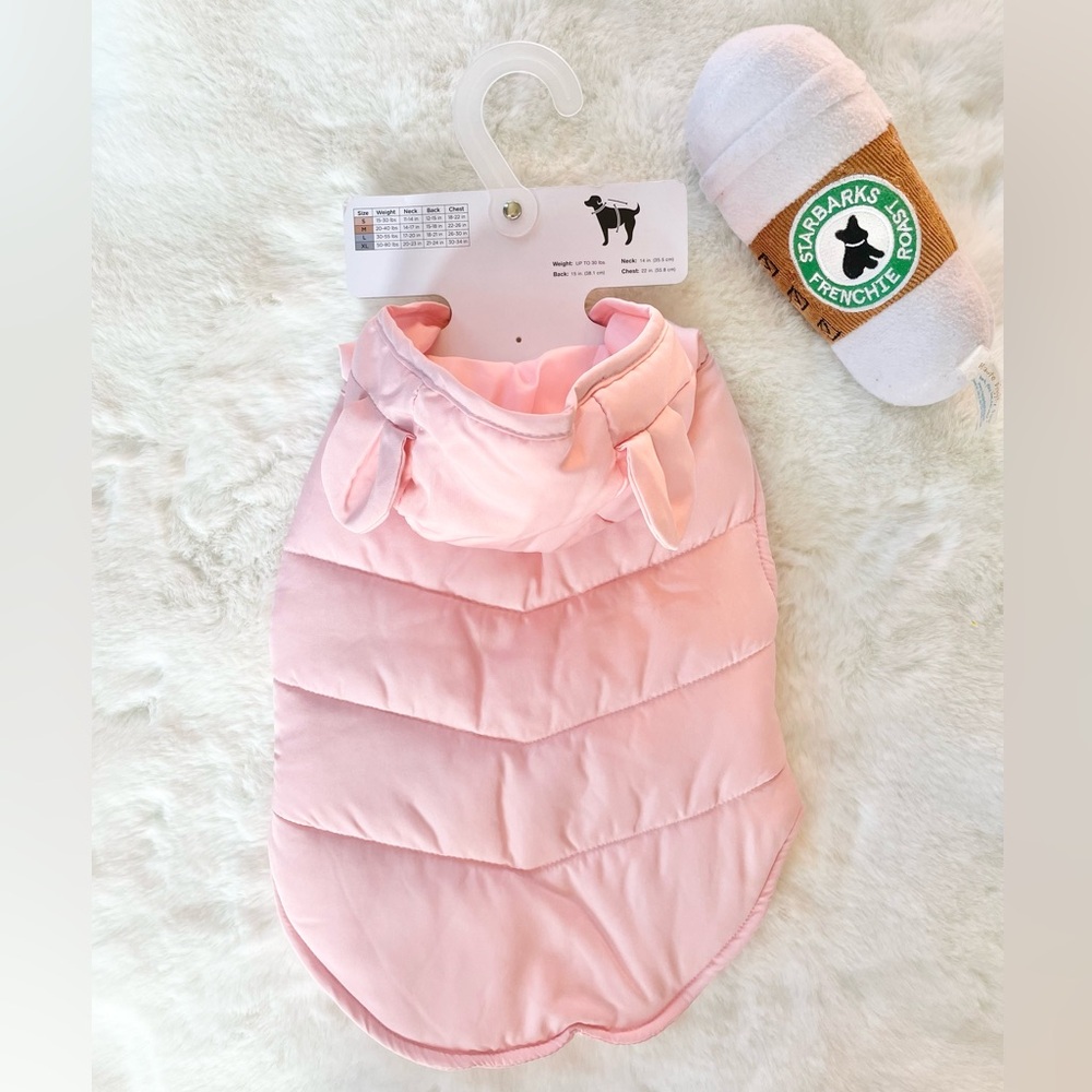 🐶New with tags Pet Color block puffer Jacket.Super soft & Cozy. Velcro Closure